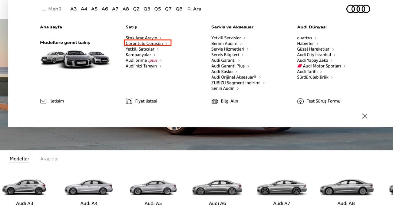 audi türkiye internet sitesi