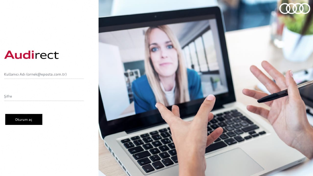 AUDIRECT web sayfası