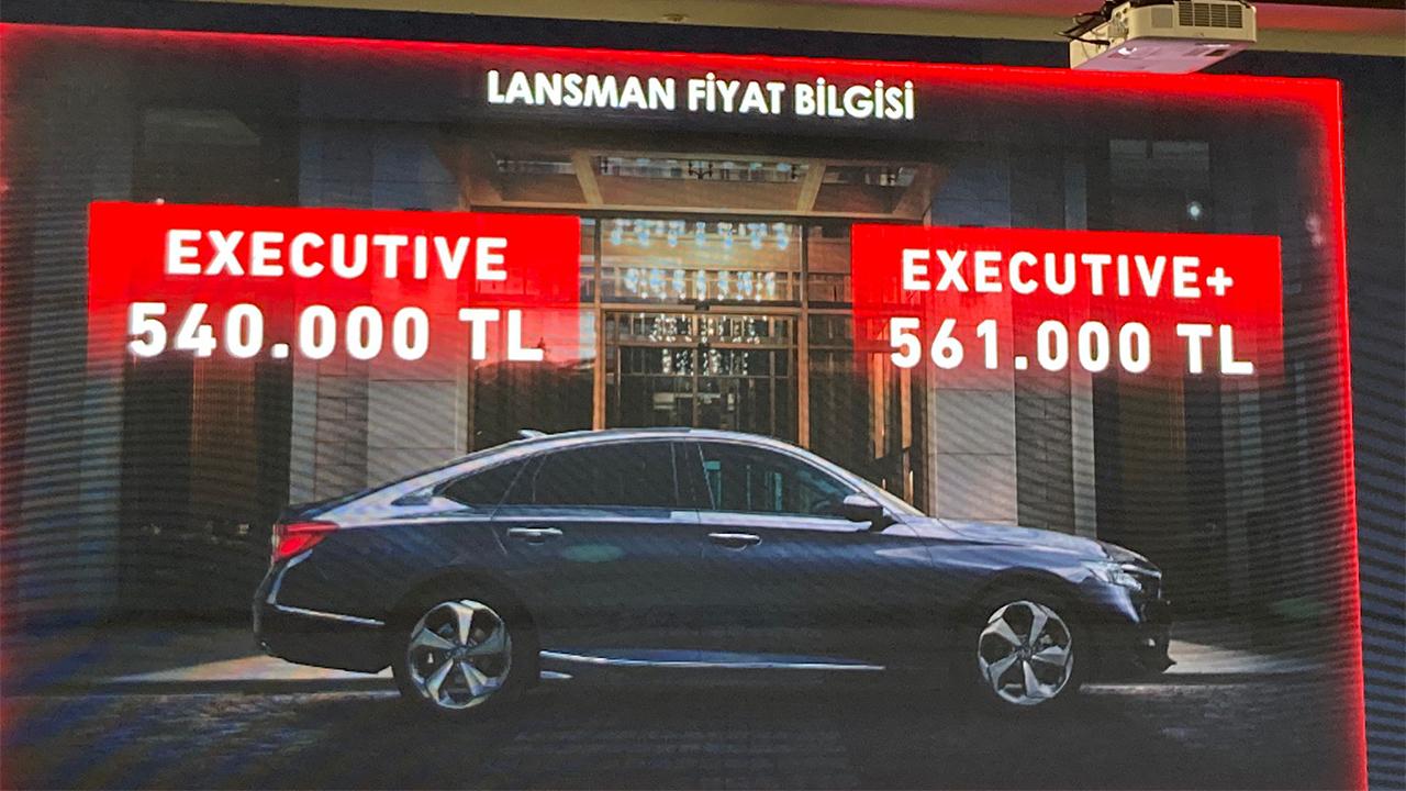 yeni honda accord fiyat listesi