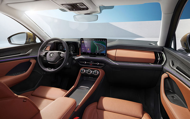 yeni skoda kodiaq 2024 iç mekan